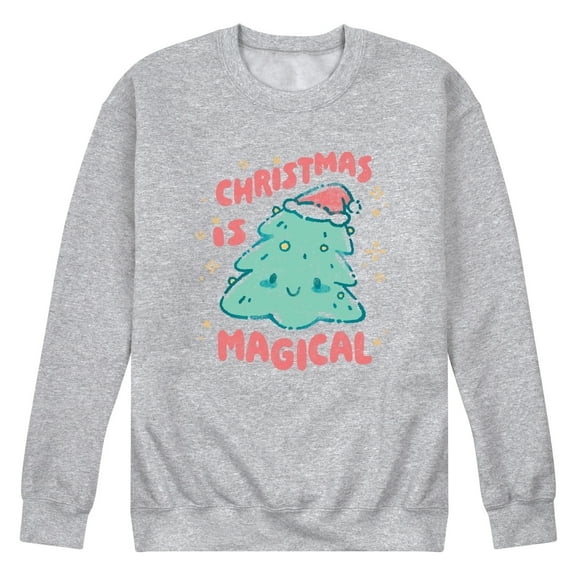 Instant Message - Christmas Is Magical - Men's Long Sleeve Crew Fleece Sweatshirt