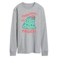 thumbnail image 1 of Instant Message - Christmas Is Magical - Men's Long Sleeve Graphic T-Shirt, 1 of 5