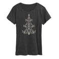 thumbnail image 1 of Instant Message - Christmas - Jewel & Sparkle Tree - Women's Short Sleeve Graphic T-Shirt, 1 of 6