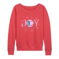 thumbnail image 1 of Instant Message - Christmas - Joy To The World Sparkle - Women's Lightweight French Terry Pullover, 1 of 6