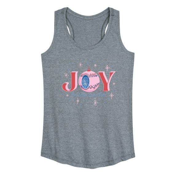 Instant Message - Christmas - Joy To The World Sparkle - Women's Racerback Tank Top