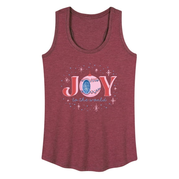 Instant Message - Christmas - Joy To The World Sparkle - Women's Racerback Tank Top
