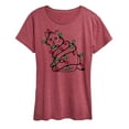 thumbnail image 1 of Instant Message - Christmas Lights Cat - Women's Short Sleeve Graphic T-Shirt, 1 of 6