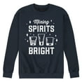 thumbnail image 1 of Instant Message - Christmas Mixing Spirits Bright - Men's Crew Neck Fleece Pullover, 1 of 6