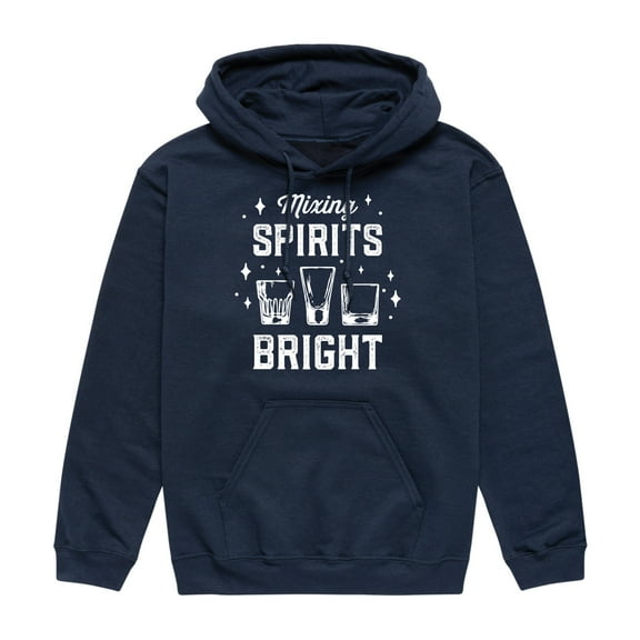 Instant Message - Christmas Mixing Spirits Bright - Men's Pullover Hooded Fleece Sweatshirt