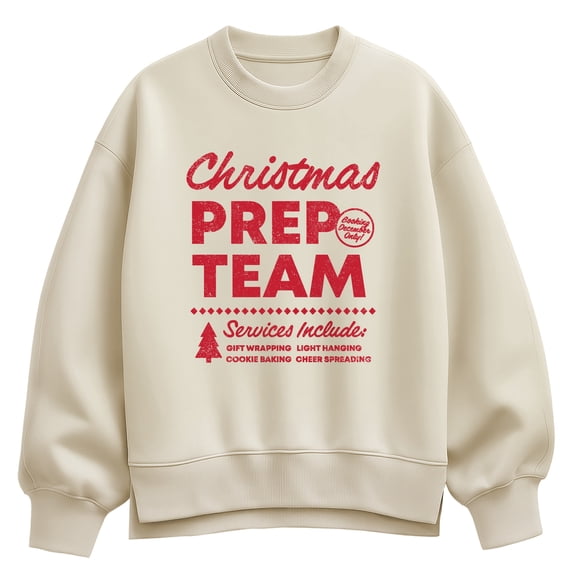 Instant Message - Christmas Prep Team Oversized Fleece Crew Sweatshirt