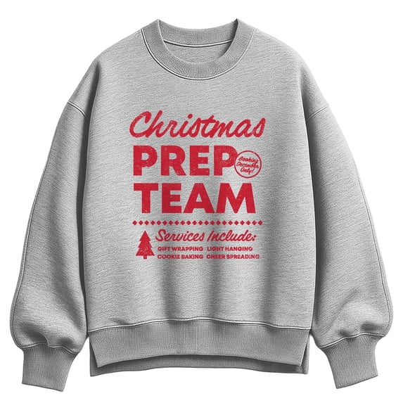 Instant Message - Christmas Prep Team Oversized Fleece Crew Sweatshirt