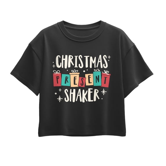 Instant Message - Christmas Magic Maker & Present Shaker Girls' Short Sleeve Boxy Graphic T-Shirt