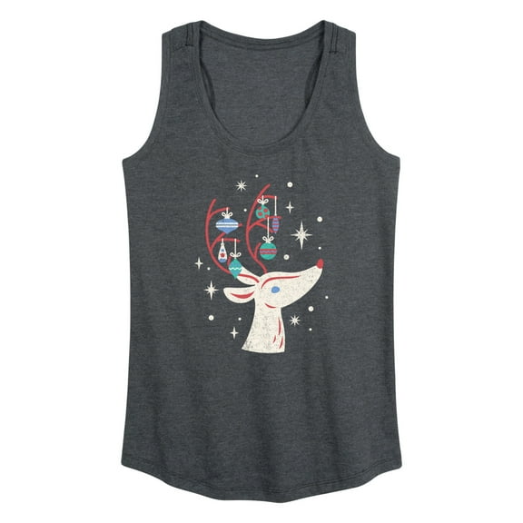 Instant Message - Christmas - Reindeer Antlers Are Ornament Hangers - Women's Racerback Tank Top