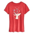 thumbnail image 1 of Instant Message - Christmas - Reindeer Antlers Are Ornament Hangers - Women's Short Sleeve Graphic T-Shirt, 1 of 6
