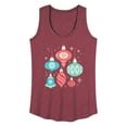 thumbnail image 1 of Instant Message - Christmas - Retro Ornaments - Women's Racerback Tank Top, 1 of 6