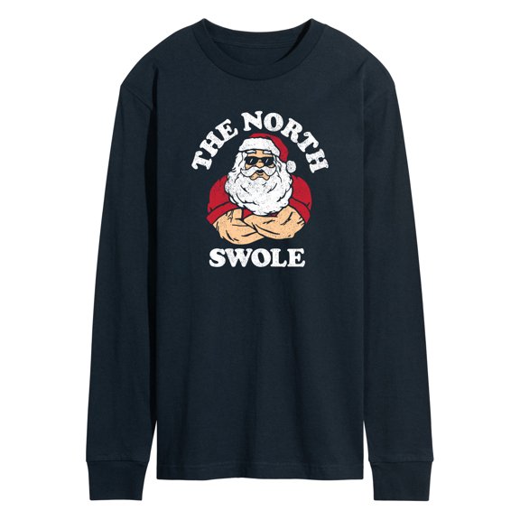 Instant Message - Christmas Santa Claus North Swole - Men's Long Sleeve T-Shirt