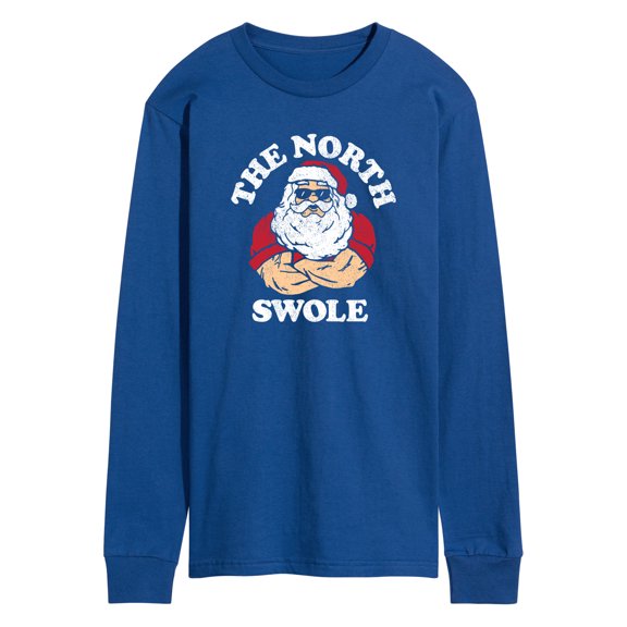 Instant Message - Christmas Santa Claus North Swole - Men's Long Sleeve T-Shirt