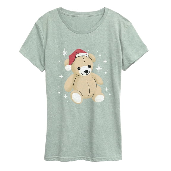 Instant Message - Christmas Teddy Bear - Women's Short Sleeve Graphic T-Shirt