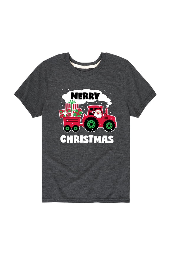 - Christmas Tractor - Toddler And Youth Short Sleeve Graphic T-Shirt