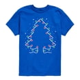 thumbnail image 1 of Instant Message - Christmas Tree Made Out Of String Lights - Toddler & Youth Short Sleeve Graphic T-Shirt, 1 of 6