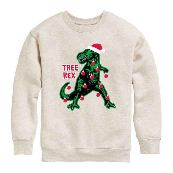 Instant Message - Christmas Tree Rex - Kids Crew Fleece