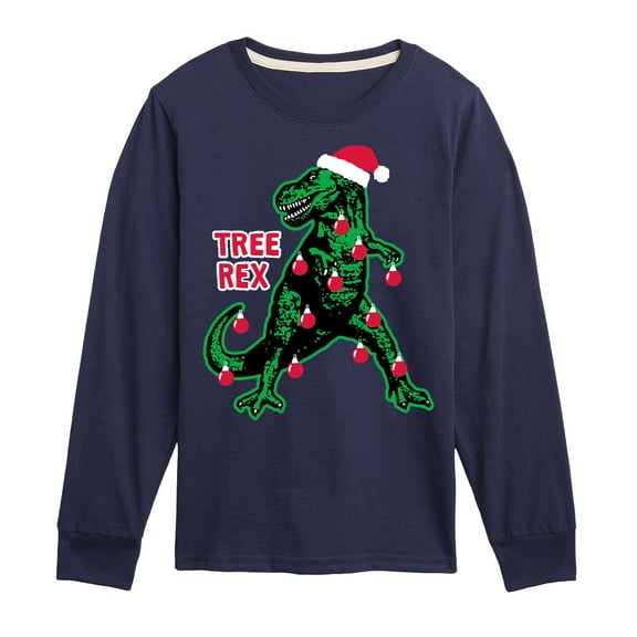 Instant Message - Christmas Tree Rex - Kids Long Sleeve Tee