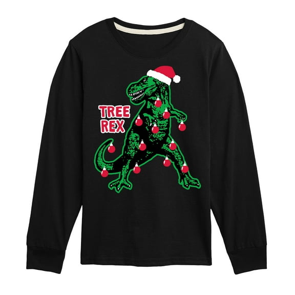 Instant Message - Christmas Tree Rex - Kids Long Sleeve Tee