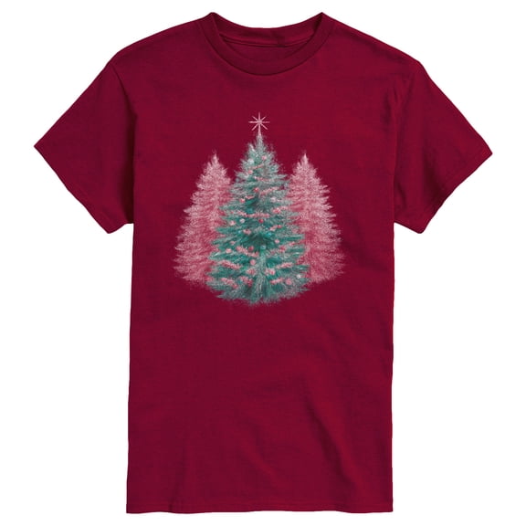 Instant Message - Christmas Tree Tonal Washed - Men's Short Sleeve Graphic T-Shirt