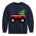 thumbnail image 1 of Instant Message - Christmas Tree Truck - Kids Crew Fleece, 1 of 6