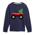 thumbnail image 1 of Instant Message - Christmas Tree Truck - Kids Long Sleeve Tee, 1 of 6
