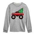thumbnail image 1 of Instant Message - Christmas Tree Truck - Kids Long Sleeve Tee, 1 of 6