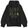 thumbnail image 1 of Instant Message - Christmas Trees - Ladies Oversized Fleece Hoodie Sweatshirt, 1 of 4