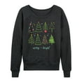 thumbnail image 1 of Instant Message - Christmas Trees - Women's French Terry Long Sleeve Pullover, 1 of 6