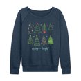 thumbnail image 1 of Instant Message - Christmas Trees - Women's French Terry Long Sleeve Pullover, 1 of 6