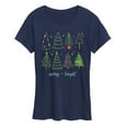 thumbnail image 1 of Instant Message - Christmas Trees - Women's Short Sleeve Graphic T-shirt, 1 of 6