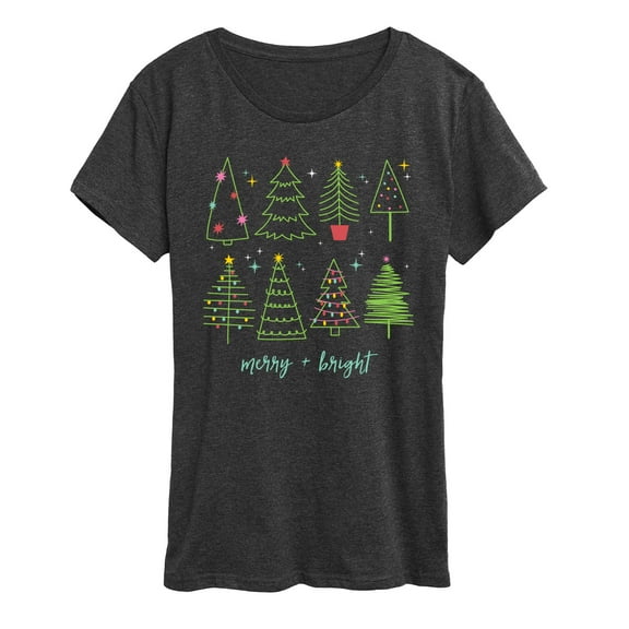 Instant Message - Christmas Trees - Women's Short Sleeve Graphic T-shirt