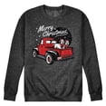 thumbnail image 1 of Instant Message - Christmas Truck - Men's Crew Neck Fleece Pullover, 1 of 5