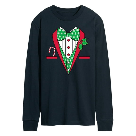 Instant Message - Christmas Tuxedo - Men's Long Sleeve T-Shirt