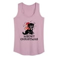 thumbnail image 1 of Instant Message - Christmas - Vintage Meowy Christmas Kitty - Women's Racerback Tank Top, 1 of 6