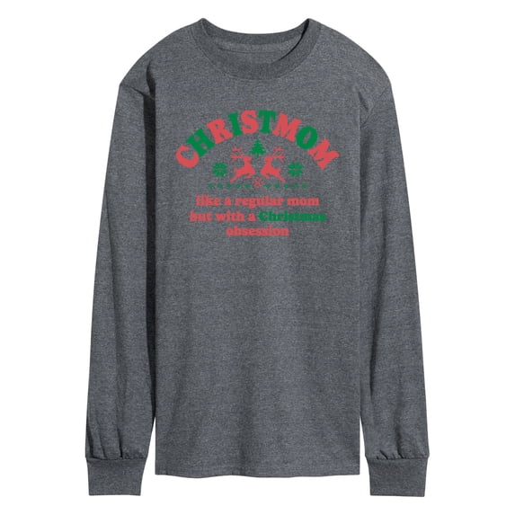 Instant Message - Christmom - Men's Long Sleeve Graphic T-Shirt