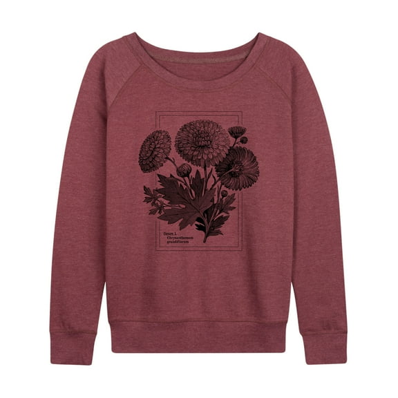 Instant Message - Chrysanthemum Figure - Women's Lightweight French Terry Long Sleeve Shirt
