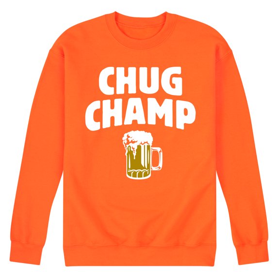 Instant Message - Chug Champ - Beer - Men's Crew Neck Fleece Pullover