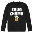 thumbnail image 1 of Instant Message - Chug Champ - Beer - Men's Crew Neck Fleece Pullover, 1 of 6