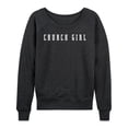 thumbnail image 1 of Instant Message - Church Girl - Women's Lightweight French Terry Long Sleeve Shirt, 1 of 6