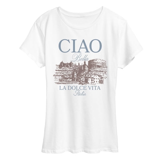 Instant Message - Ciao Bella Women's Short Sleeve Graphic T-Shirt