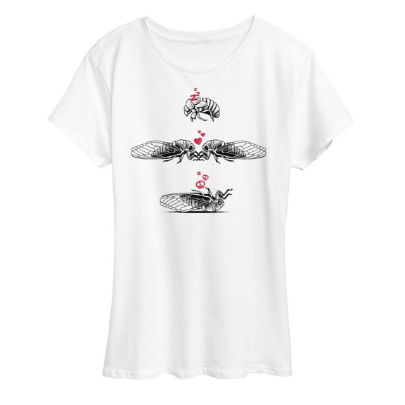 Instant Message - Cicada Sleep Love Die - Women's Short Sleeve Graphic T-Shirt