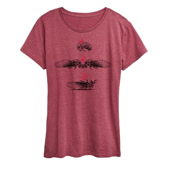 Instant Message - Cicada Sleep Love Die - Women's Short Sleeve Graphic T-Shirt