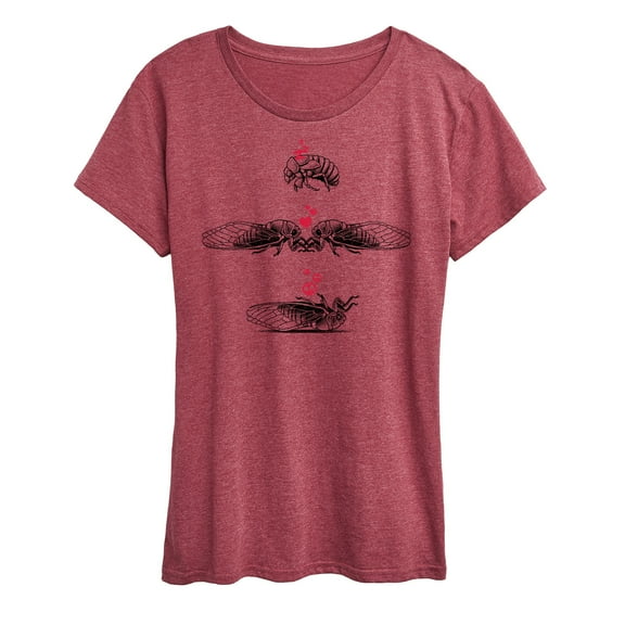 Instant Message - Cicada Sleep Love Die - Women's Short Sleeve Graphic T-Shirt