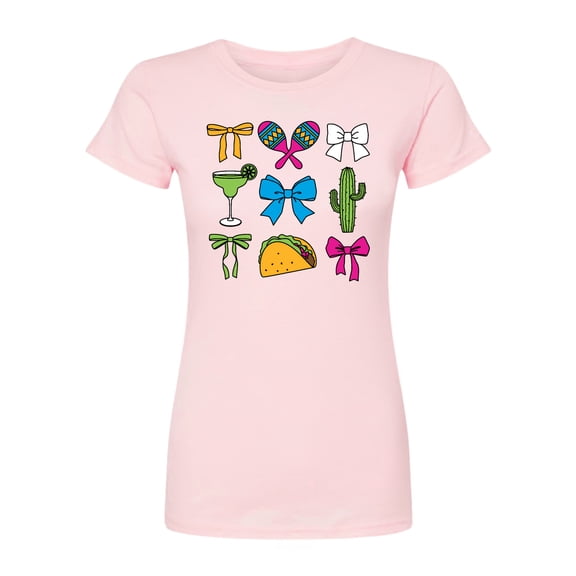 Instant Message - Cinco De Mayo Bows - Juniors Fitted Graphic T-Shirt