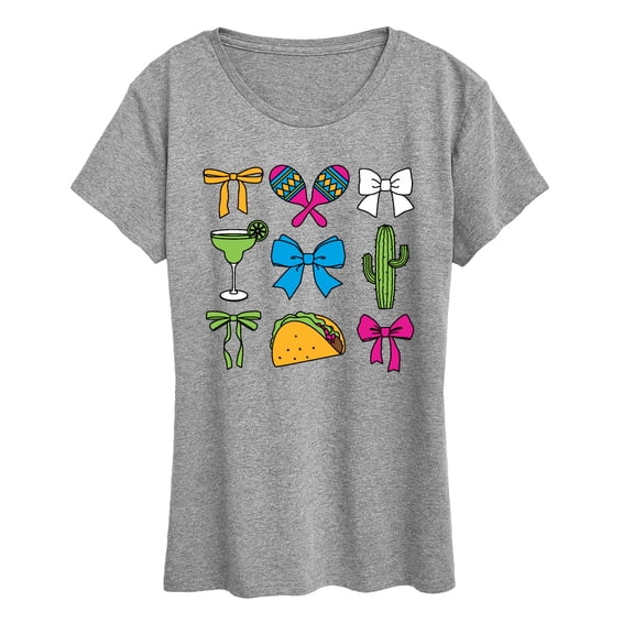 Instant Message - Cinco De Mayo Bows - Women's Short Sleeve Graphic T-Shirt