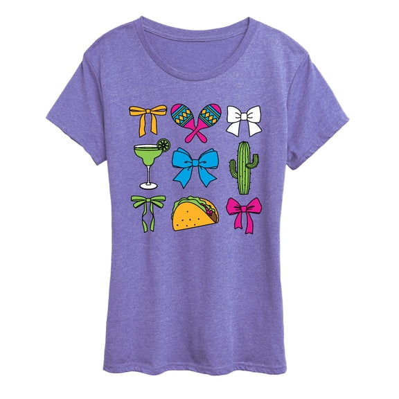 Instant Message - Cinco De Mayo Bows - Women's Short Sleeve Graphic T-Shirt