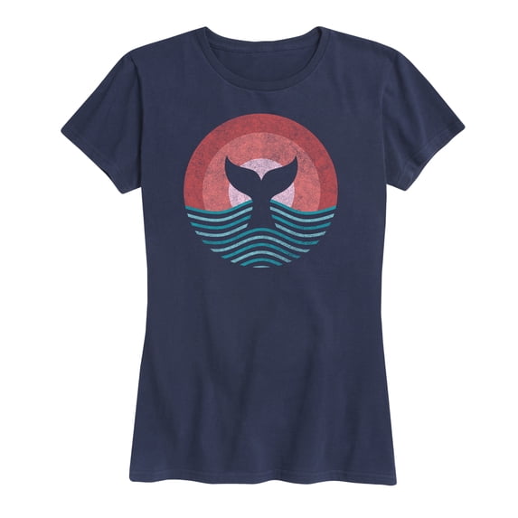 Instant Message - Circle Whale Tail Short Sleeve Graphic T-Shirt