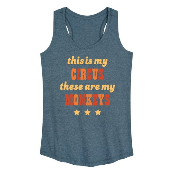 Instant Message - Circus My Monkeys - Women's Racerback Tank Top