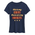 thumbnail image 1 of Instant Message - Circus My Monkeys - Women's Short Sleeve Graphic T-Shirt, 1 of 6